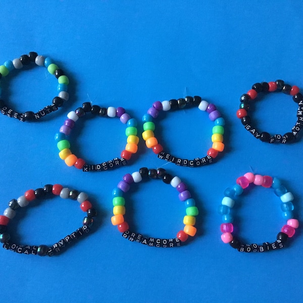 Weirdcore Bracelet Kandi Etsy