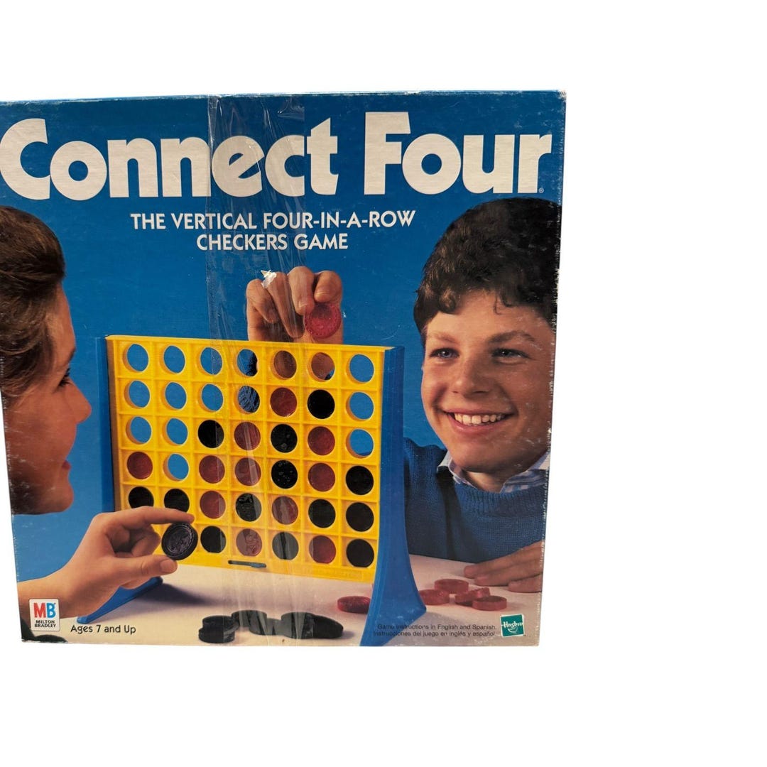 Connect Four 1998 Vintage Vertical Checkers Game Complete - Etsy