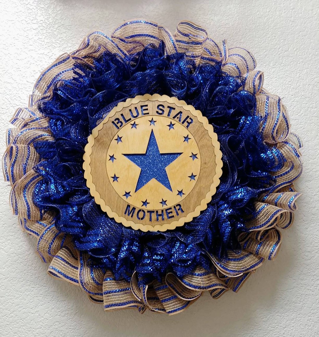 Blue Star Mother Military Wreath Armed Forces Wreath Etsy