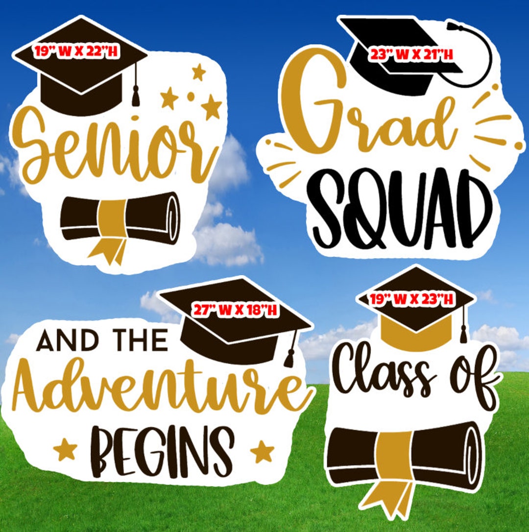 Congrats Graduation Flairs Coroplast Yard Cards Party Decor - Etsy
