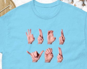Funny F*ck You in Sign Language Tee | Limited Edition Custom Apparel | Trendy ASL T-Shirt | Deaf Culture Shirt | Hand Sign Tee | Unique Tee