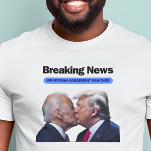 Noticias de última hora: Trump y Biden se besan en camiseta de acuerdo bipartidista imagen 1