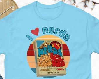 I love Nerds Retro Candy Box Tee | Comfy Trendy Custom Apparel - Limited Edition Nerds Candy T-shirt