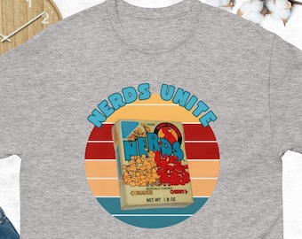 Nerds Unite Retro Candy Box Tee | Comfy Trendy Custom Apparel - Limited Edition Nerds Candy T-shirt