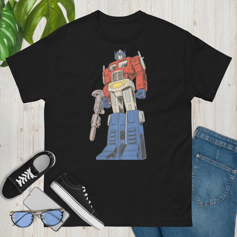 Optimus Prime T-shirt, Old School Cartoon Tees, 80's Vintage Retro T-shirts, Popular 80's T.V. Show Shirts