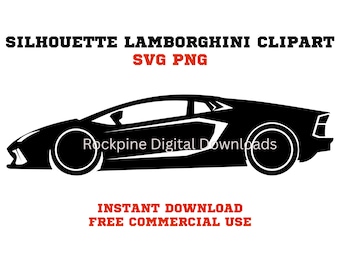 Silhouette Lamborghini svg, Clipart, PNG, Cricut printable svg, Sports car, luxury, Transparent, Free commercial use, Vector, Image