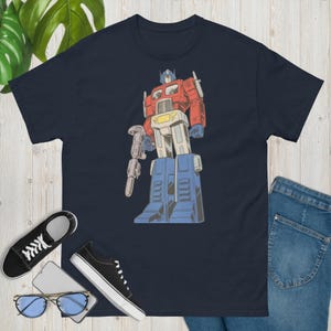 Optimus Prime T-shirt, Old School Cartoon Tees, 80's Vintage Retro T-shirts, Popular 80's T.V. Show Shirts
