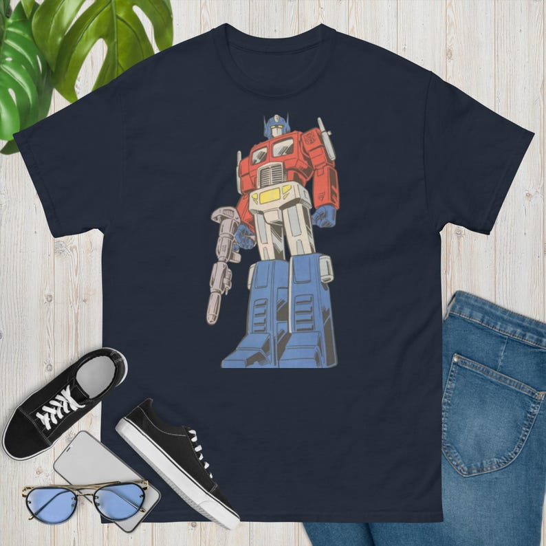 Optimus Prime T-shirt, Old School Cartoon Tees, 80's Vintage Retro T-shirts, Popular 80's T.V. Show Shirts