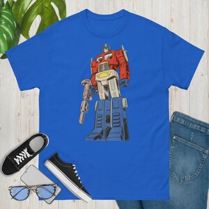 Optimus Prime T-shirt, Old School Cartoon Tees, 80's Vintage Retro T-shirts, Popular 80's T.V. Show Shirts