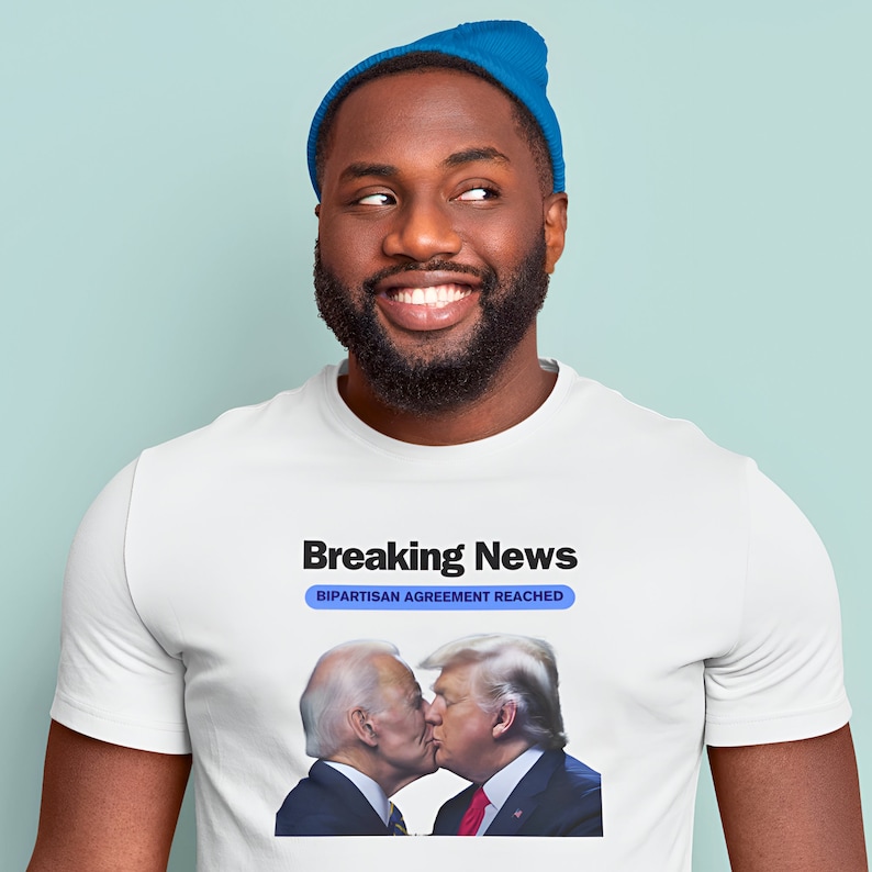 Noticias de última hora: Trump y Biden se besan en camiseta de acuerdo bipartidista imagen 1