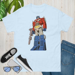 Optimus Prime T-shirt, Old School Cartoon Tees, 80's Vintage Retro T-shirts, Popular 80's T.V. Show Shirts