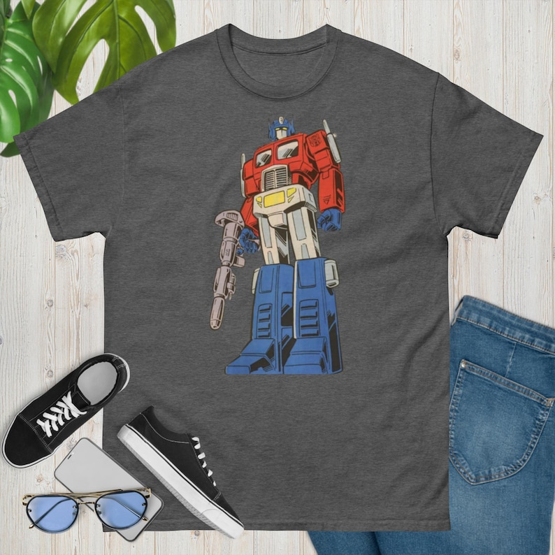 Optimus Prime T-shirt, Old School Cartoon Tees, 80's Vintage Retro T-shirts, Popular 80's T.V. Show Shirts