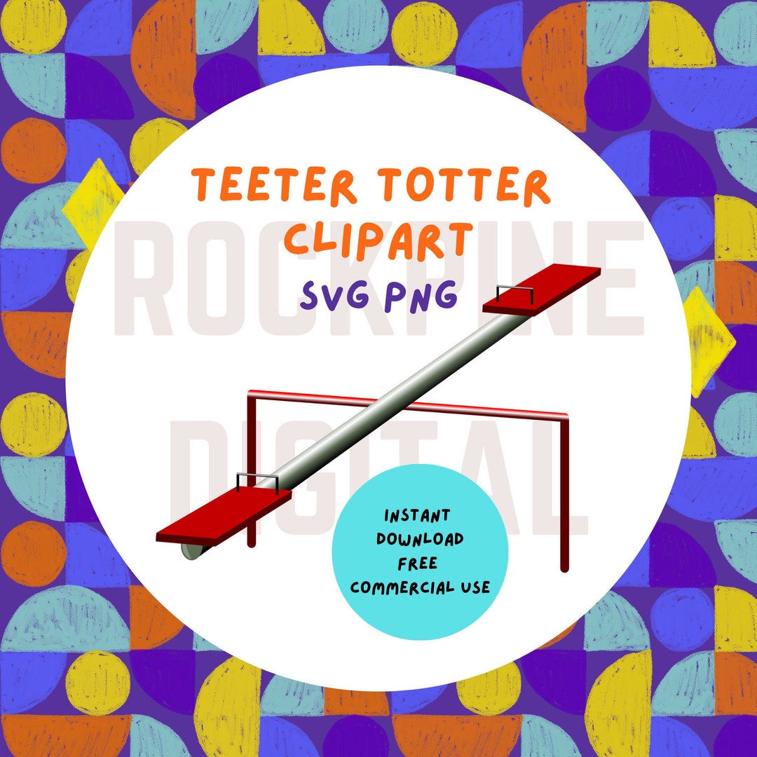 Teeter Totter Svg Clipart PNG Kids Playground Park - Etsy
