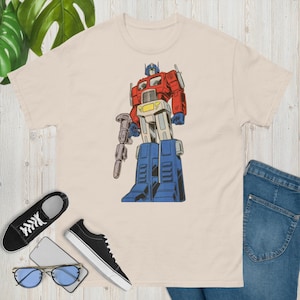 Optimus Prime T-shirt, Old School Cartoon Tees, 80's Vintage Retro T-shirts, Popular 80's T.V. Show Shirts