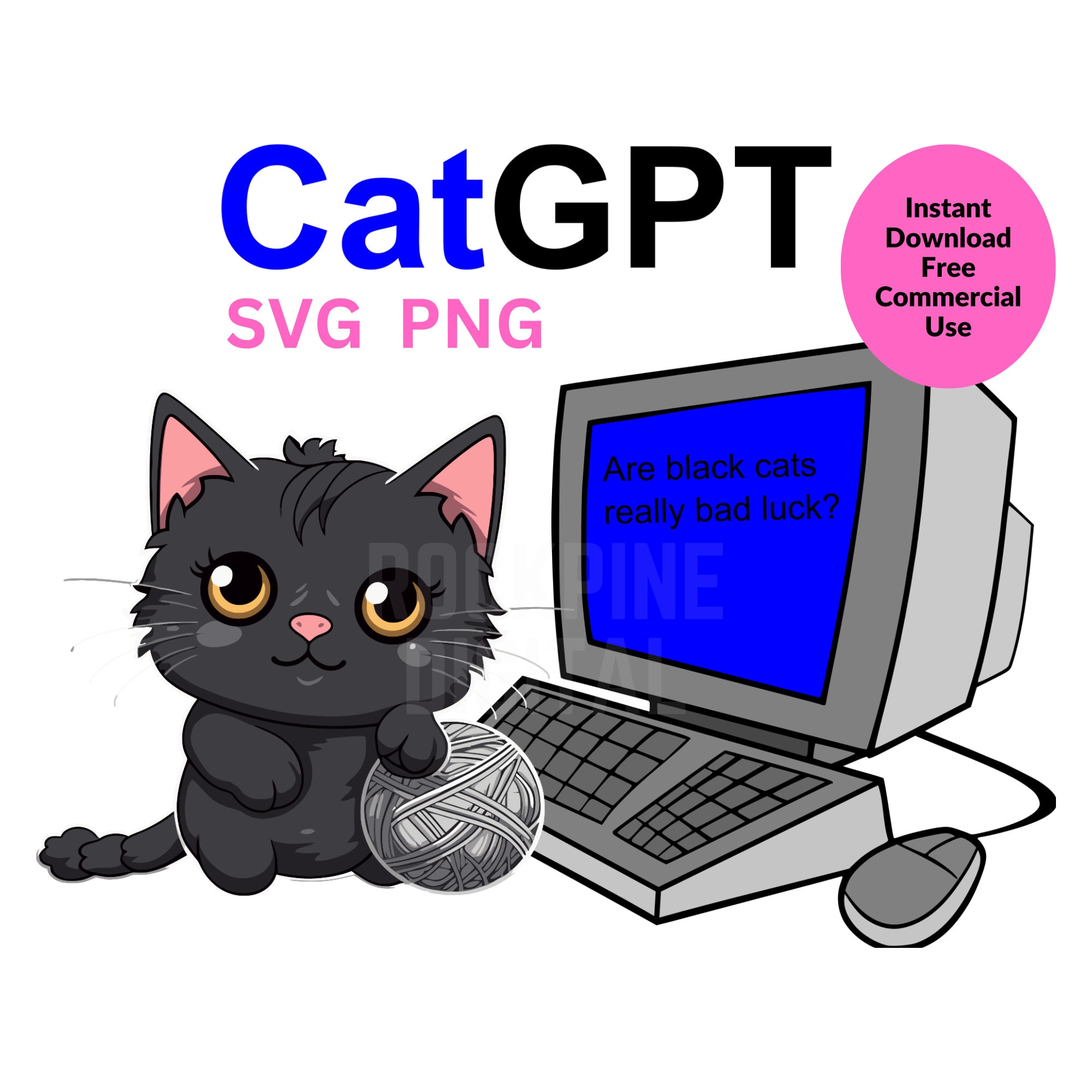 ChatGPT SVG PNG Katzen Tiere CatGPT Clipart Digitale - Etsy Österreich