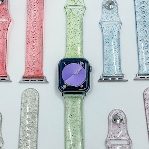 Clear glitter apple watch band deals