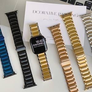 Stainless Steel Strap Loop, Apple Watch Band Luxury, iWatch 9/8/7/6/5/4/3/SE Apple Watch Bands 38 40 41 42 44 45mm, Silver, Iwatch Strap