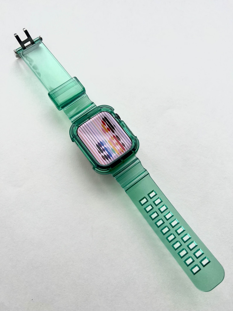 Clear Apple Watch Band, Transparent iWatch Strap, 40mm 44mm image 5