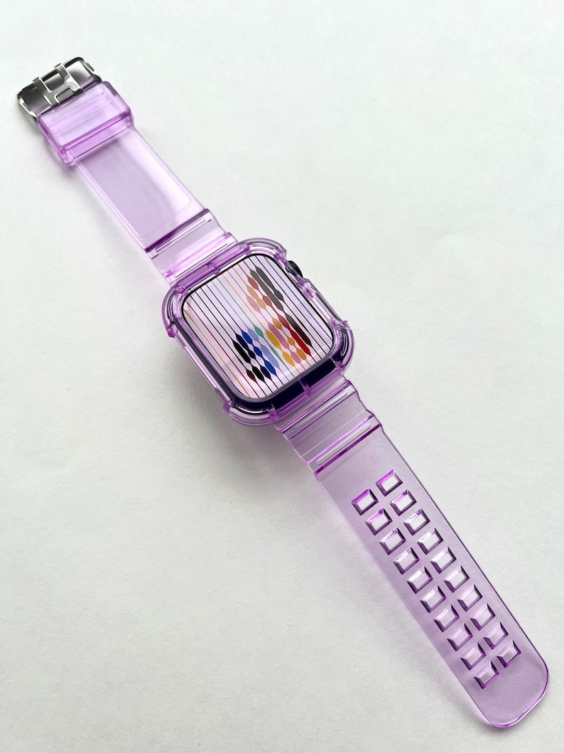 Clear Apple Watch Band 40mm, Transparent Apple Watch band 44mm, iwatch band, iWatch 8, 7, 6, transparent apple watch band, Apple Watch strap image 7