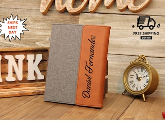 Personalized Refillable Portfolio, Custom Notepad Cover, Business Portfolio, Personalize Graduation Gift, Refillable portfolio Business Gift