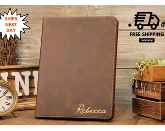Leather Padfolio with Zipper, Custom Portfolio with zipper, Personalized Business Portfolio, Vegan Leather, Portfolio