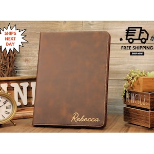 Leather Padfolio with Zipper, Custom Portfolio with zipper, Personalized Business Portfolio, Vegan Leather, Portfolio