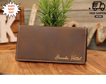 Custom Checkbook, Personalized Checkbook Cover, Leather Checkbook, Checkbook Wallet and Holder, Checkbook Case,  Custom Checkbook Covers