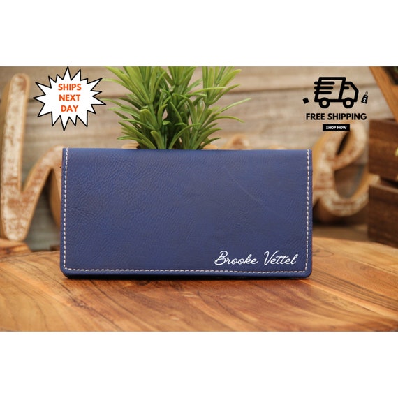 Personalized Checkbook Cover Leather Checkbook Checkbook Etsy