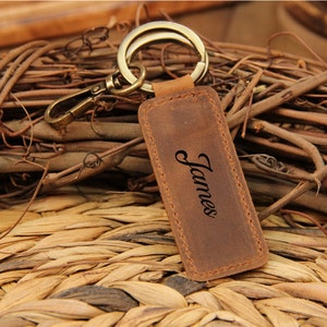 Customized Leather Keychain, Customized Keychain, Custom Leather Keychain, Coordinates keychain,  Keychain Accessory Personalized Keychain