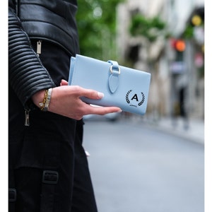 Cartera de cuero para mujer, billetera personalizada, billetera de cuero vegana, billetera de pulsera, billetera para mujeres, regalo para ella, billetera personalizada