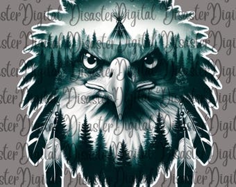 Eagle Forest Design (PNG Digital Download)