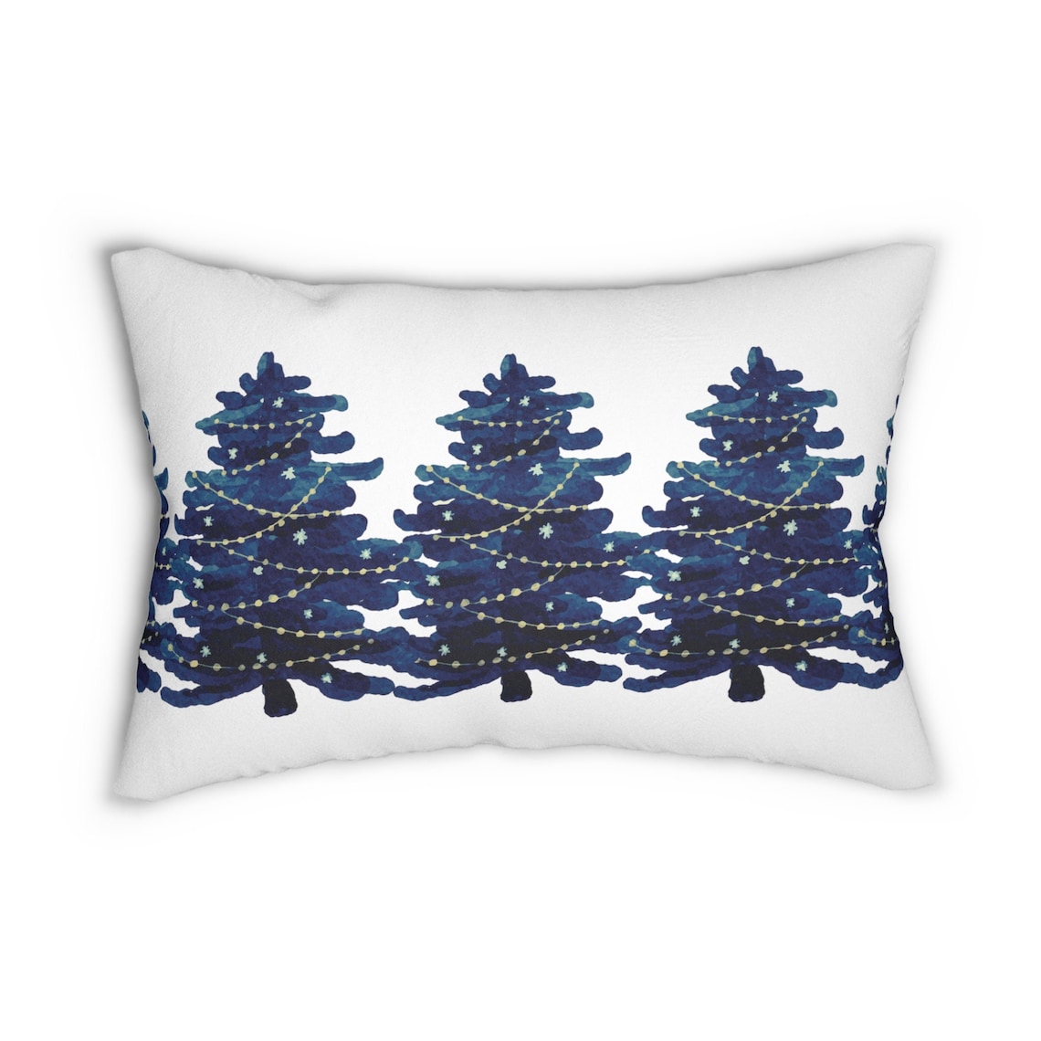 Blue Christmas Pillow, Coastal Christmas, Blue Holiday Decor, Blue Xmas