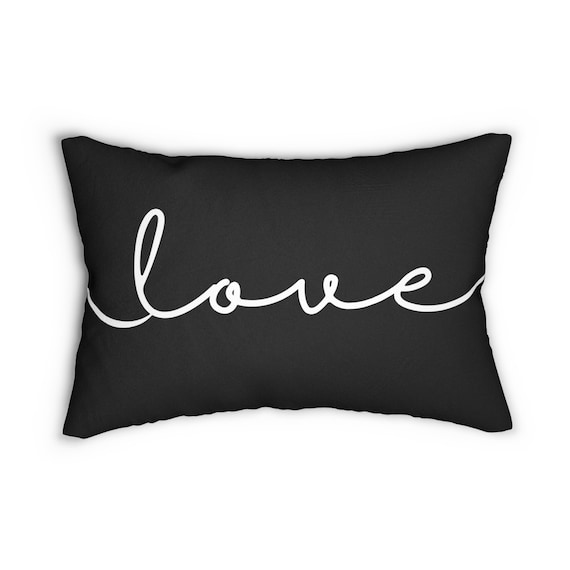 Lumbar pillow black and white hotsell