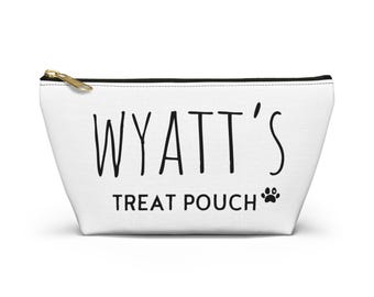 Custom Dog Treat Bag, Pouch, Zippered Accessory Bag, Training Treats, Travel Accessory