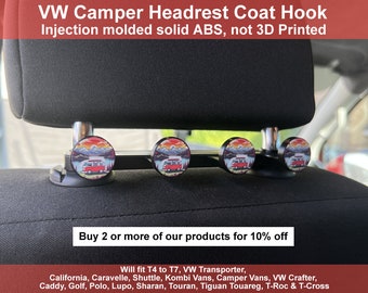 Volkswagen Headrest Coat Hook - Campervan Design