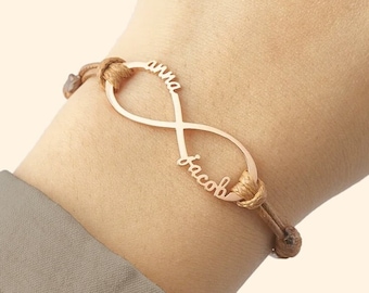 Moeder armband met kindernamen, Moederdag cadeau moeder sieraden, gepersonaliseerde armband voor moeder, Infinity armband namen aangepaste kindernamen sieraden