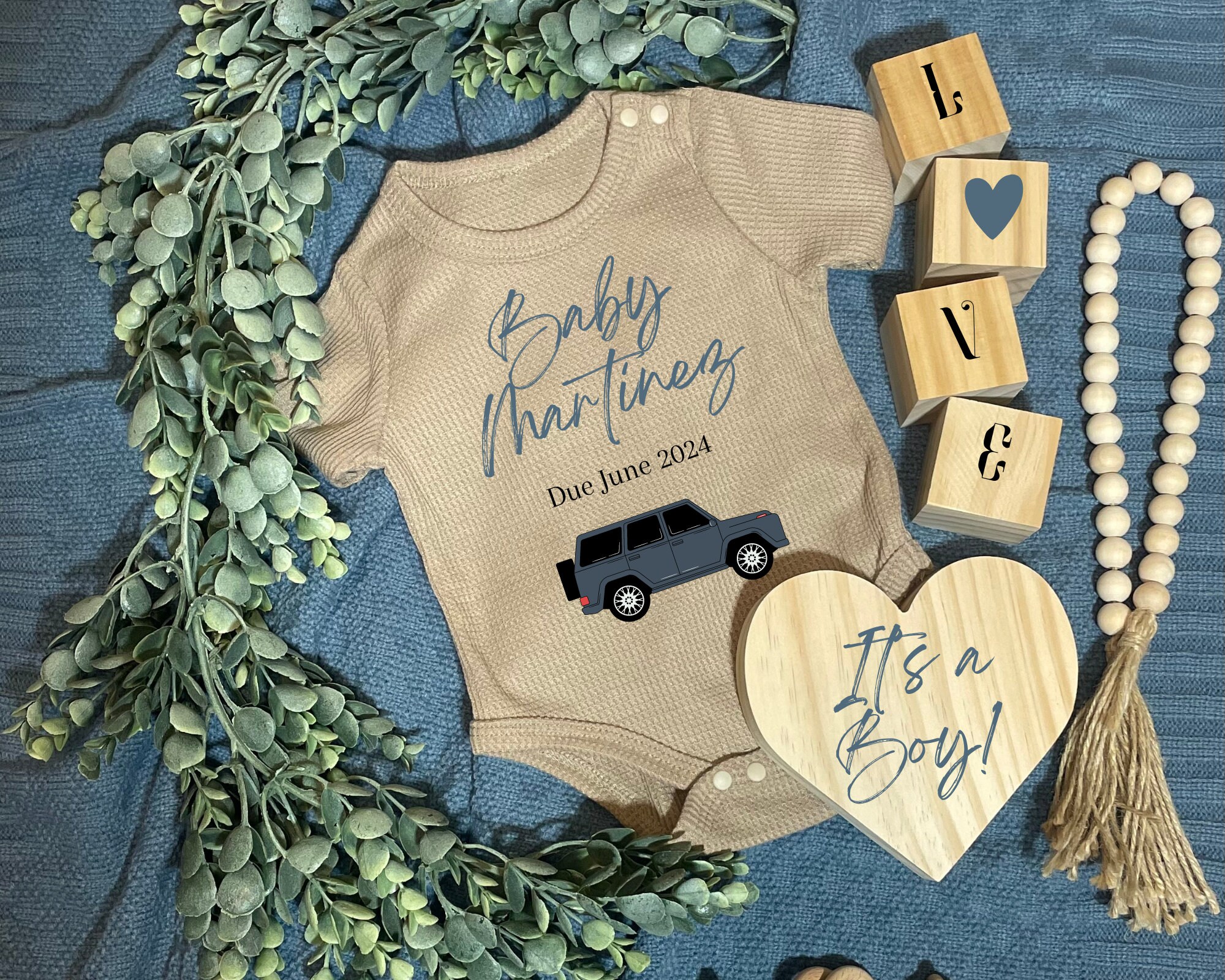 It's A Boy Digital Baby Announcement Editable Template