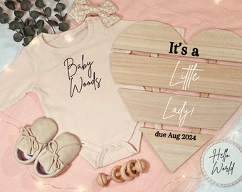 It&#39;s A Little Lady Baby Digital Announcement