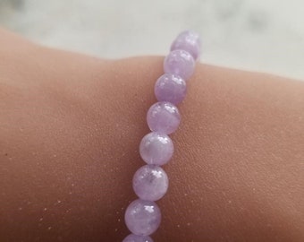 Purple Jade Bracelet , Adjustable Silver Bracelet, Lilac Purple Jade Bracelet, Girlfriend Gift, Best Friend Gift, Birthday Bracelet