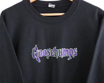 Goosebumps Crewneck Embroidered Sweatshirt, Retro Horror Movie Sweatshirt, Christmas Jumpers