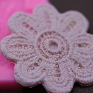 Flower Lace Applique Silicon Mold-Fondant Molds-Flower Mold-Chocolate Molds-Resin Mold-Clay Mold-Cupcake Decorations-Cake Decorations