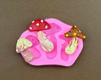 Mushroom Silicone Mold-Mushrooms Mold-Resin Molds-Mushroom Clay Molds-Mushroom Candy Mold-Mushroom Cupcake Decorations-Silicone Mold-Molds
