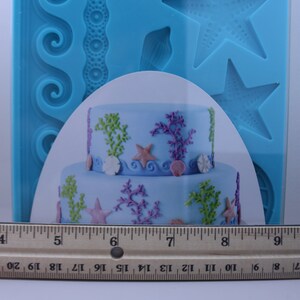 Silicone Seashells Mould – 10 Cell, For Fondant, Icing, Chocolate, Cake Decorating