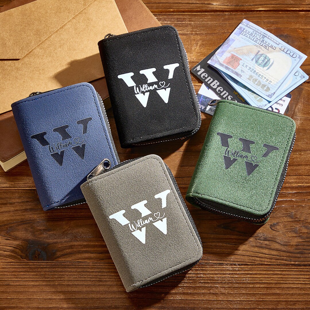 Personalized Card Wallet 18 Card Slots Custom Card Holder Wallet ...