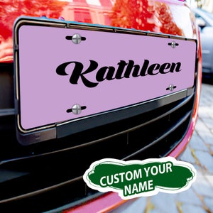 Custom Name License Plate | Personalized Name License Plate | Fun Personalized License Plate for Car | Choose Color Custom Name Plate