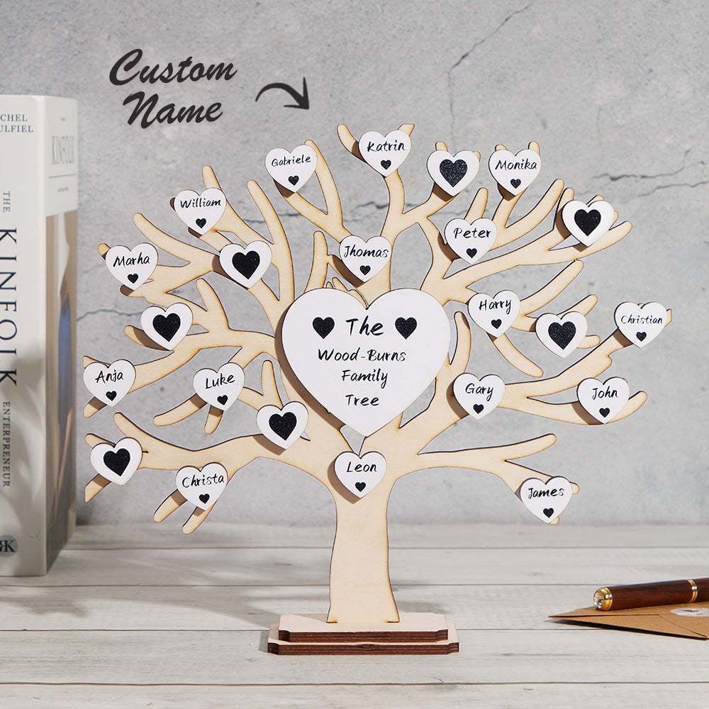 Nombre Personalizado Árbol Genealógico Wooden Decor Desktop | Cuotas