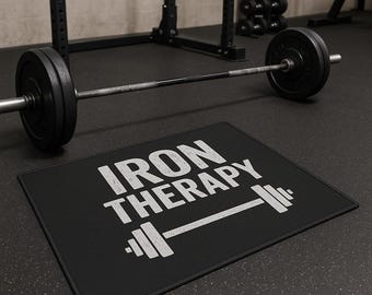 Tapis de sol pour haltères Iron Therapy | Décoration de salle de sport | Tapis de fitness