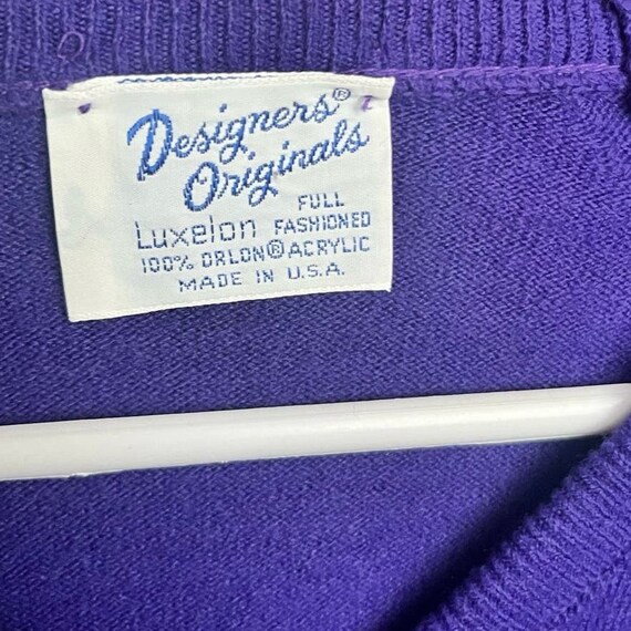 Vintage 70s Purple Designers Originals Orlon Acry… - image 3