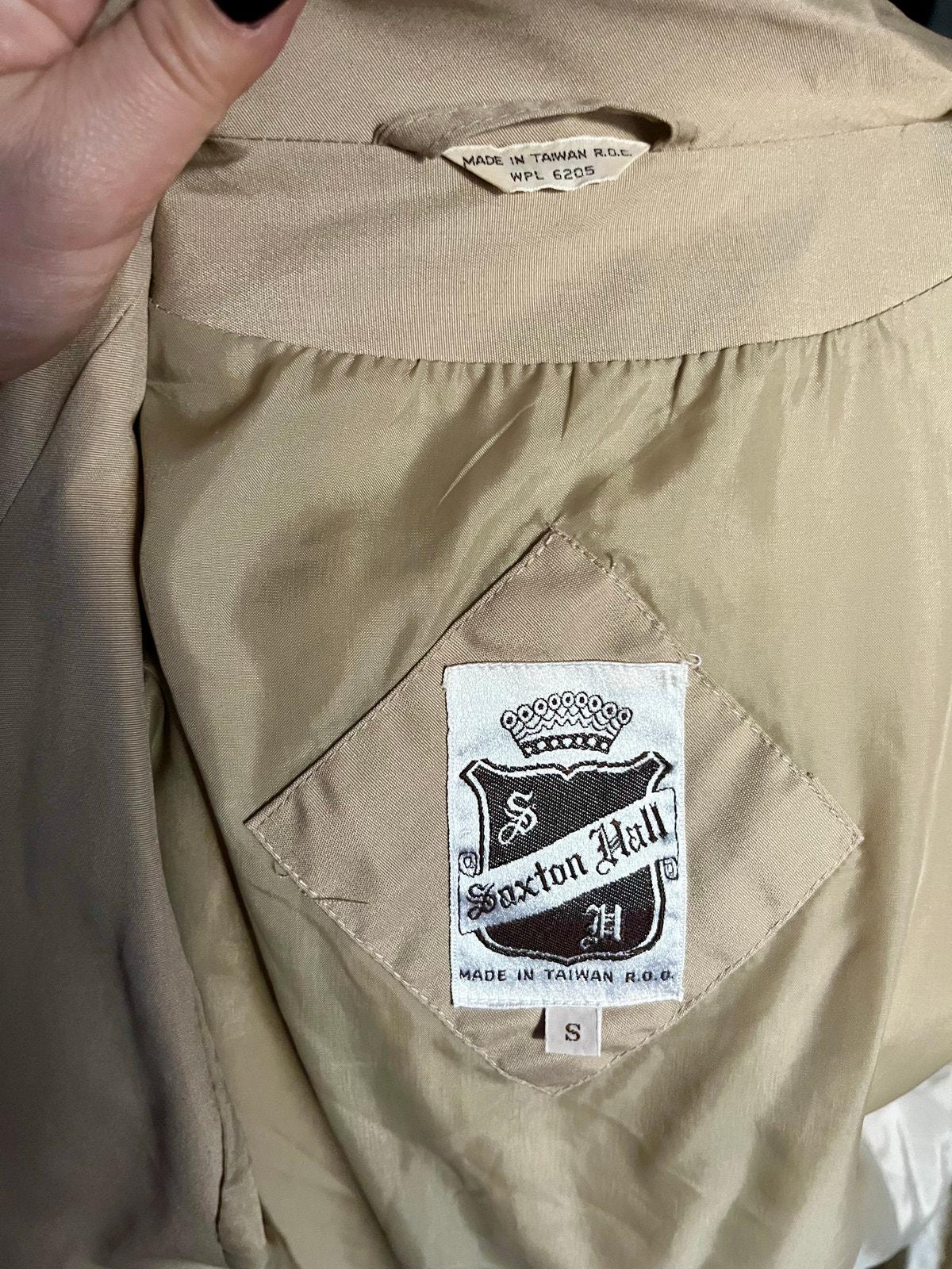 Vintage 70s Saxton Hall Khaki Brown Rain Coat Trench Jacket Spring 