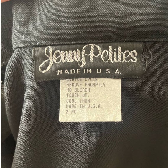 Vintage 80s 90s Jenny Petites Black White Lace Tw… - image 6